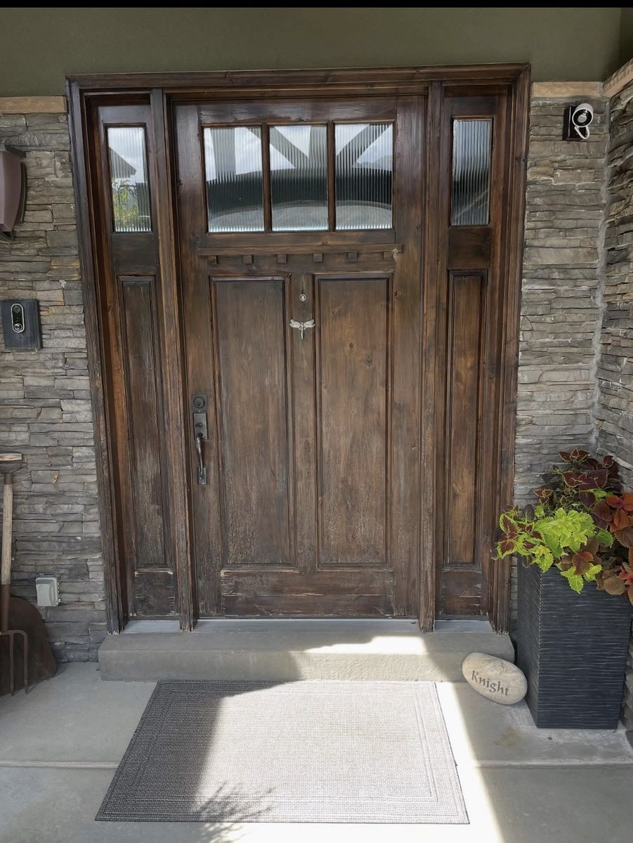 FREE – Solid Wood Front Entry Door & Sidelights