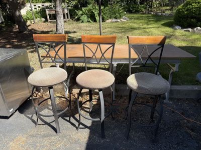 3 Swivel Counter Height Bar Stools