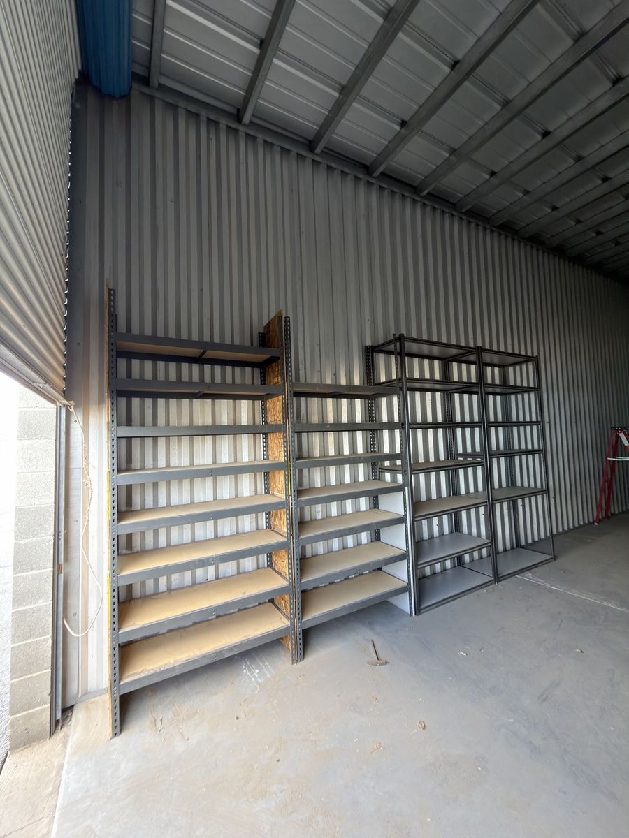 Heavy-Duty Industrial Steel Shelving Units - Set of Multiple Racks