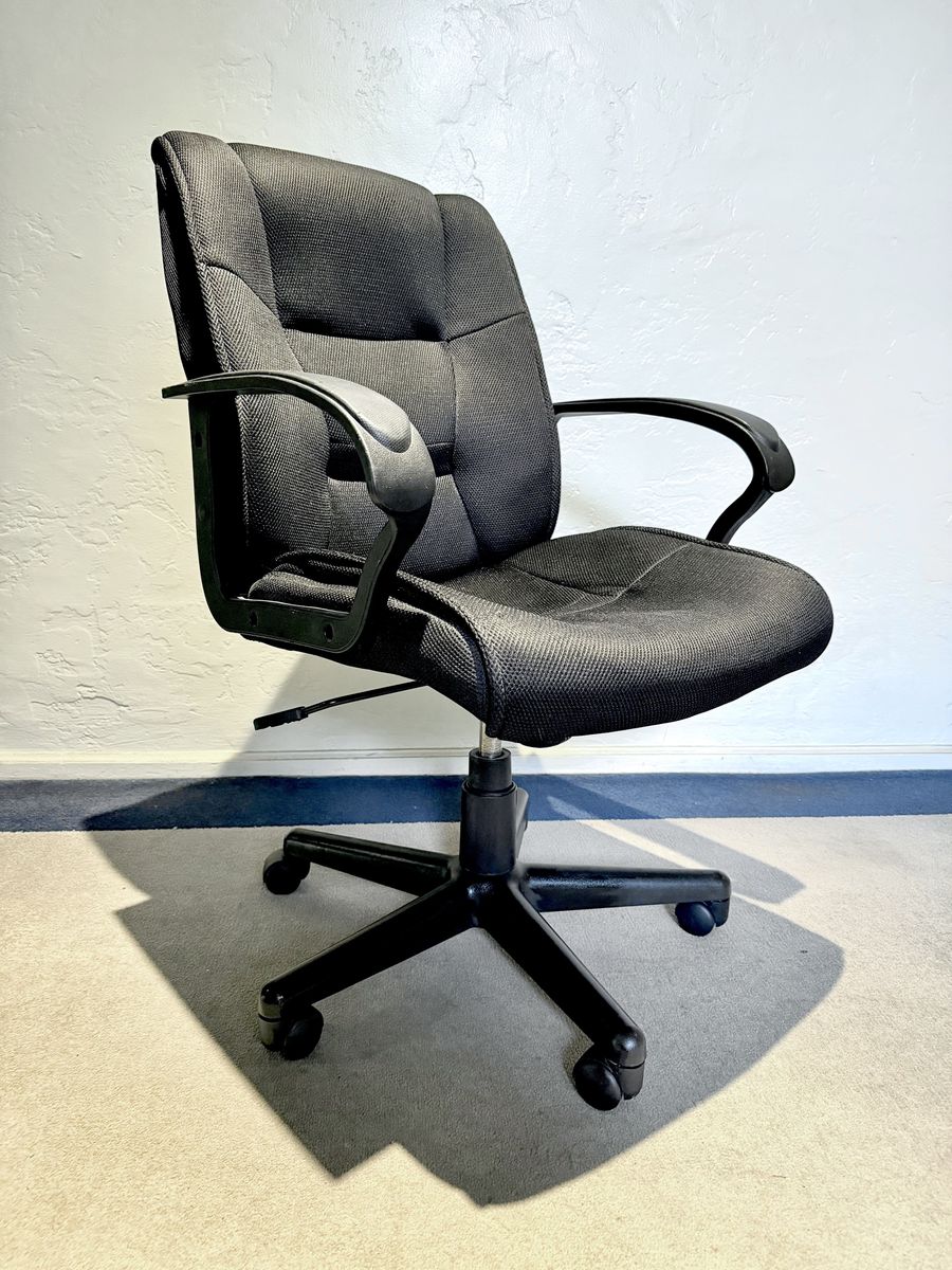 Adjustable Black Fabric Office Chair