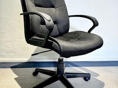 Adjustable Black Fabric Office Chair
