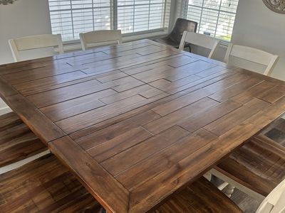 Ashley Furniture Square Dining Set with 8 Chairs and 2 Bar Stools