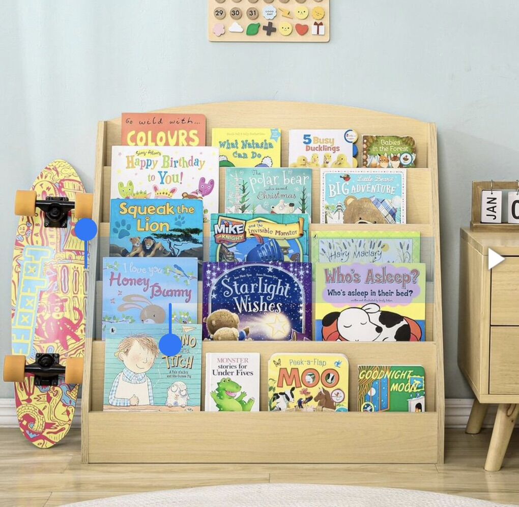 Wooden Children's Bookshelf