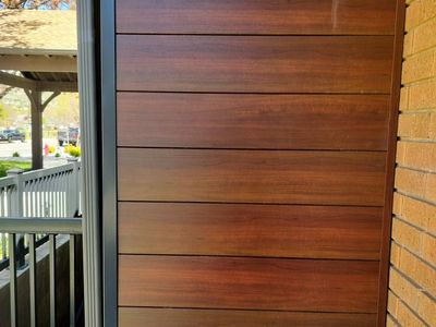 Aluminum Premium Wood Grain Siding bundle (Color dark natural walnut)