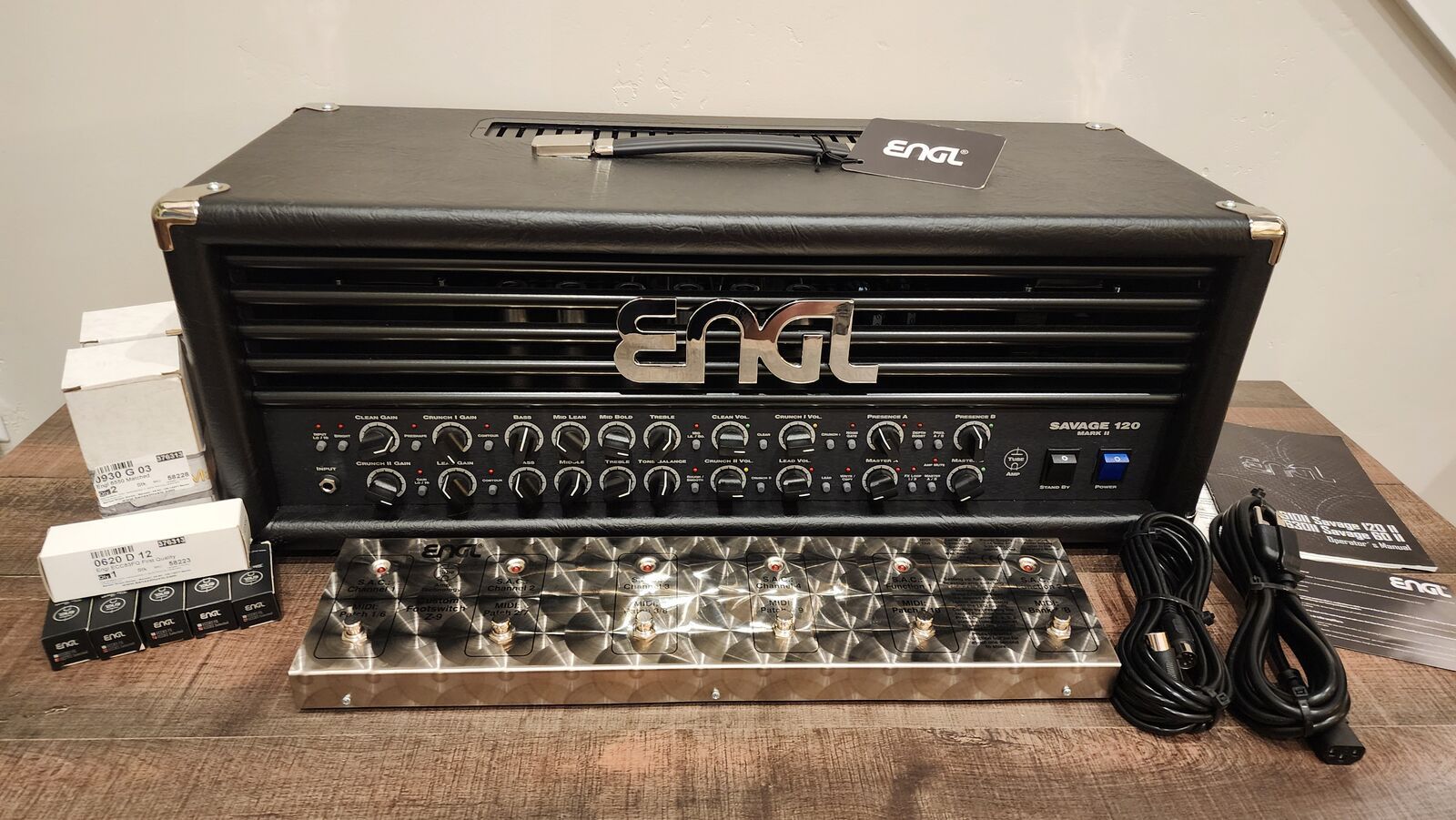 Engl Savage 120 with footswitch and extra tubes