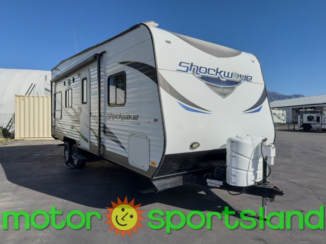 2014 Forest River Shockwave T21FQMX Toy Hauler Garage U-Shaped Dinette