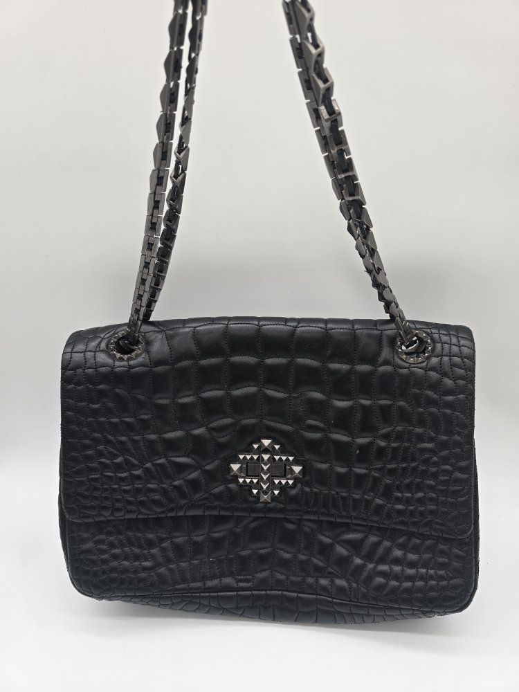 Authentic Lanvin Collection Black Leather Shoulder Bag