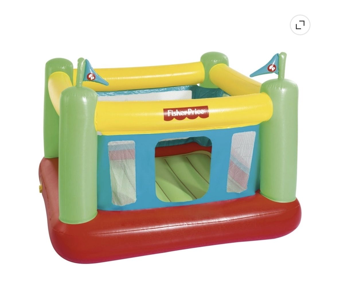 Fisher-Price Bouncesational Bounce House - 69x68x53in Inflatable Jumper w/ Built-in Pumps