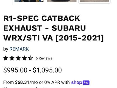 2015 - 2021 Subaru WRX/STI VA Cat Back Exhaust (single exit/stainless)