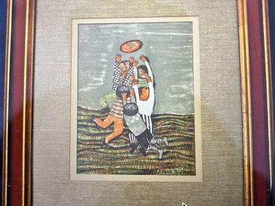 Rodo Boulanger “jue de balle” Signed Lithograph