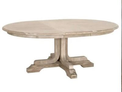 Traditions Torrey 60" Round Extension Dining Table-Top in Natural Wood