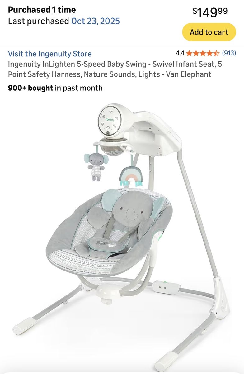 Ingenuity Baby Swing-Make Offer