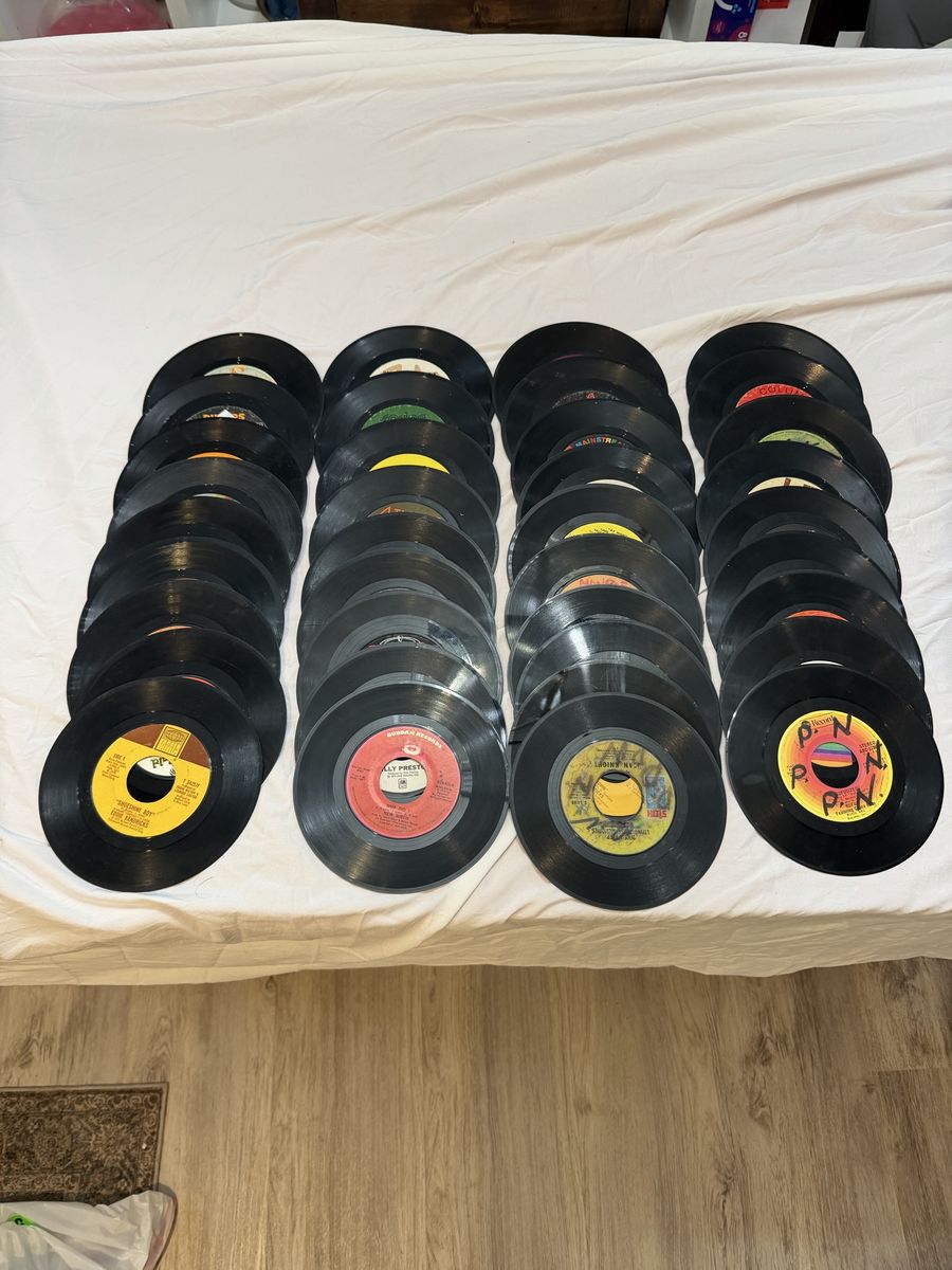 Vintage 45 RPM Vinyly Record Collection – Soul, Rock, Country & Pop