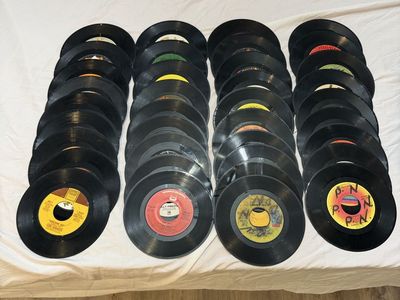 Vintage 45 RPM Vinyly Record Collection – Soul, Rock, Country & Pop