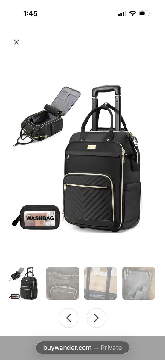 Star Cloud Underseat Carry On Luggage with Wheels - Rolling Backpack for with Lock, USB & Type-C Charging Port,