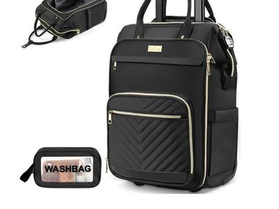 Star Cloud Underseat Carry On Luggage with Wheels - Rolling Backpack for with Lock, USB & Type-C Charging Port,