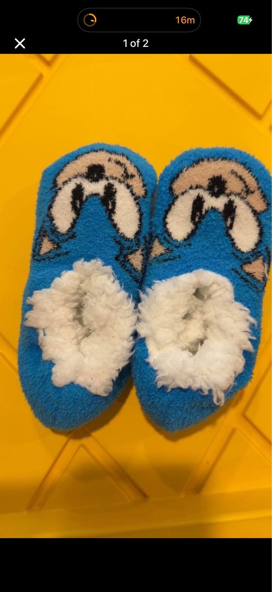 Kids sonic slippers