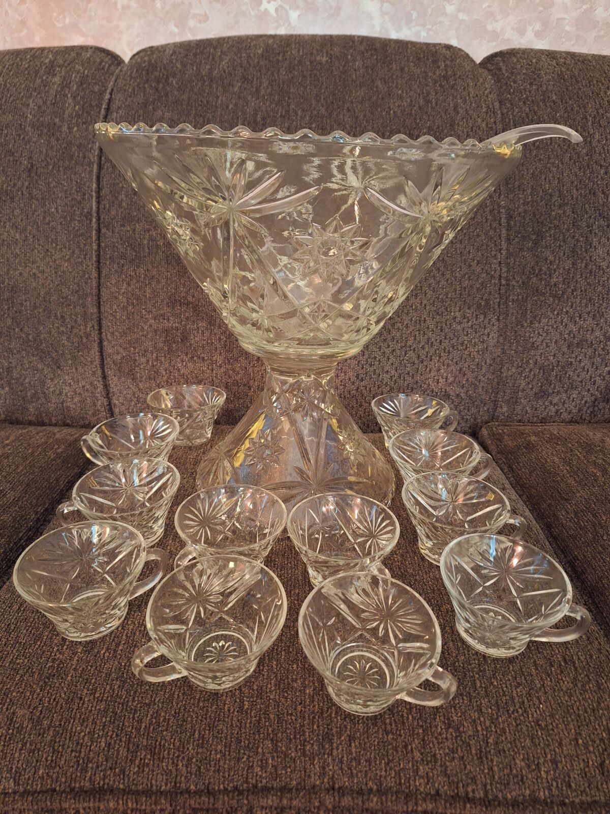 Punch Bowl w/ stand & 24 cups