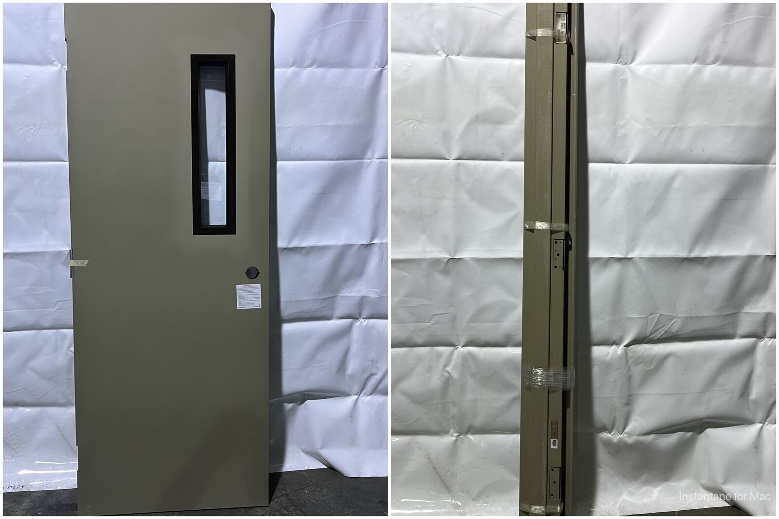 SAVE 85%! New Heavy Duty Commercial Doors - Steel + Glass Window - 36"x86" With Frame - Fire Rated
