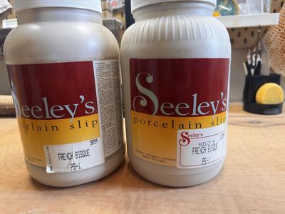 Seeley's French Bisque PS-1 Porcelain Slip - 1 Gallon Each (3 Available)