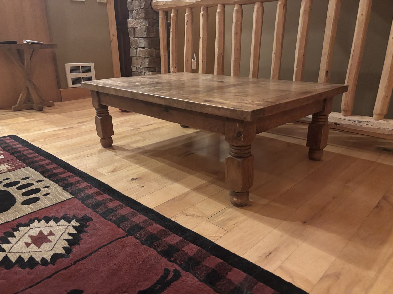 Wood coffee table
