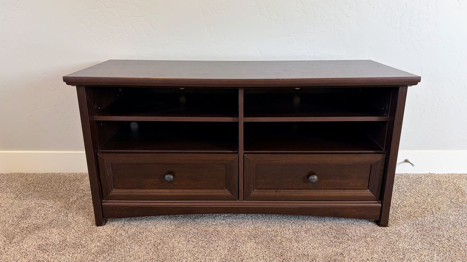 46" Entertainment Center with 2 Drawers and 2 Shelves