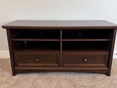 46" Entertainment Center with 2 Drawers and 2 Shelves