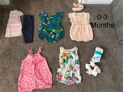 Baby Girl Clothes- 0-3 Months