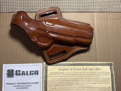 1911 Gun Holster Premium Leather by Galco fits most 1911’s.