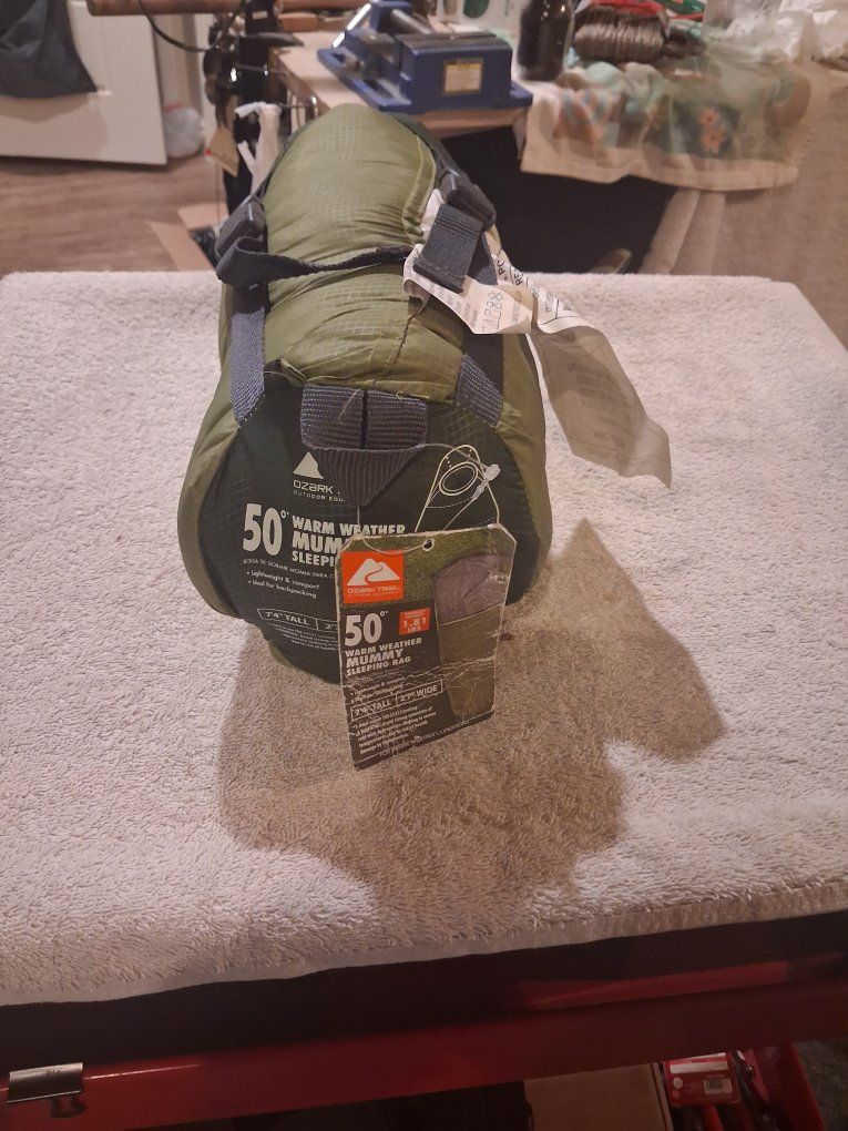 Ozark Trail 50F Compact Mummy Adult Sleeping Bag.
