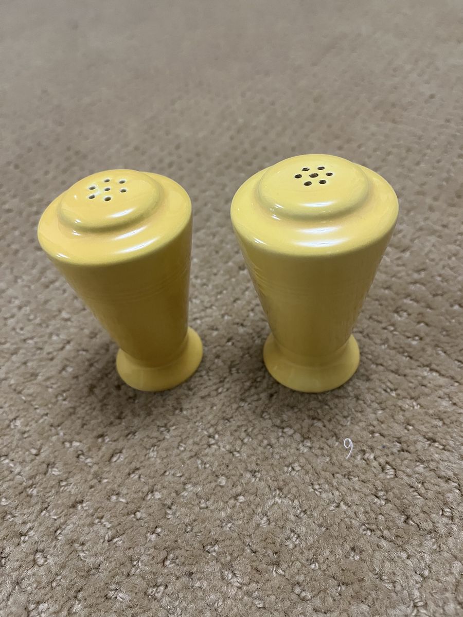 Beautiful Vintage Harliquin Salt and Pepper Shakers - 1930's