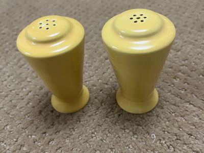 Beautiful Vintage Harliquin Salt and Pepper Shakers - 1930's