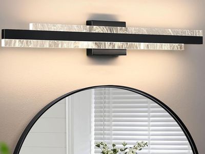 Matte Black 32" LED Bath Vanity Light 3000K