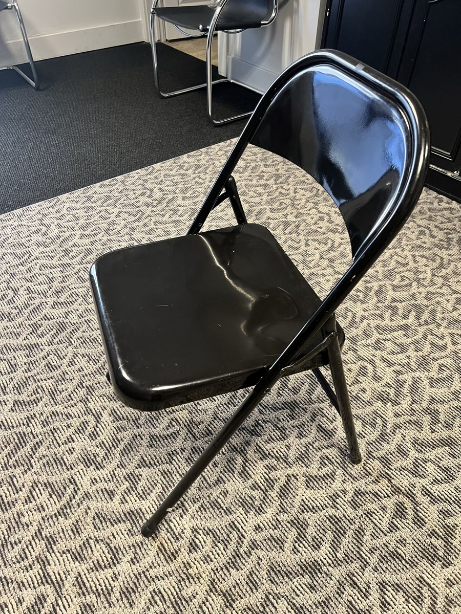 Black Metal Folding Chair