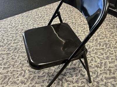 Black Metal Folding Chair
