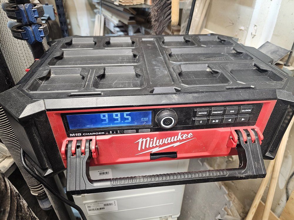 Milwaukee M18 Jobsite Radio/Charger - FM/AM, Bluetooth, Power Tool Battery Charger