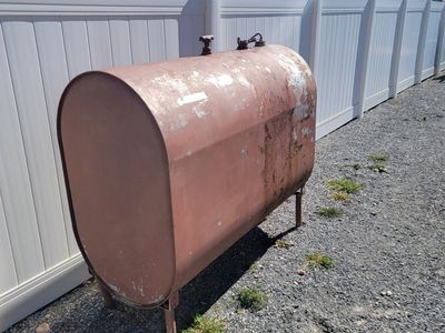 oil/ fuel tank. wood stove?