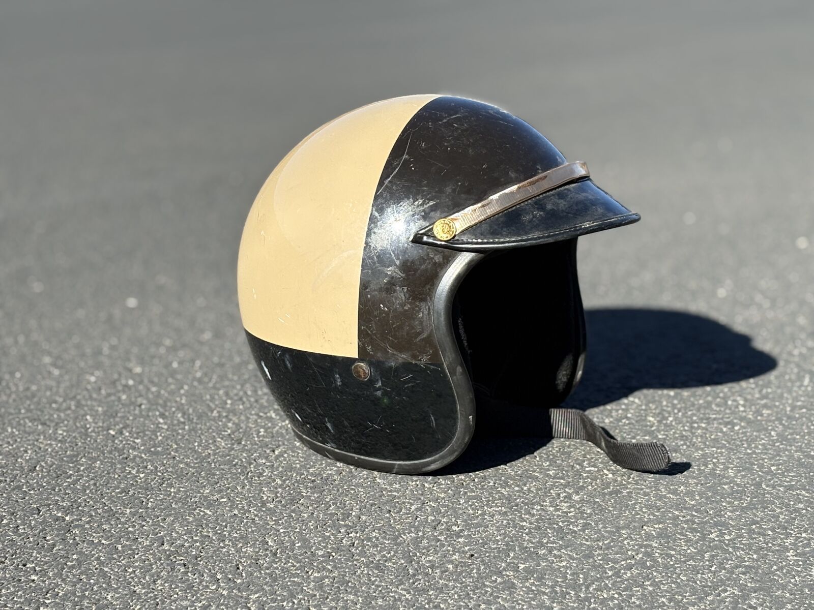 Vintage police motorcycle helmet by Bell. Great decoration and Halloween costume Utah Highway Patrol CHIPS