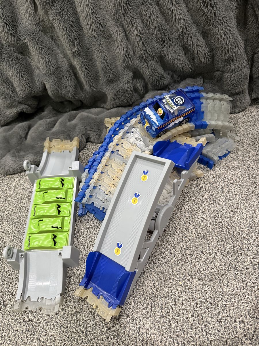 Magic tracks Electric Toy Car Track Set with Ramps and Race Car