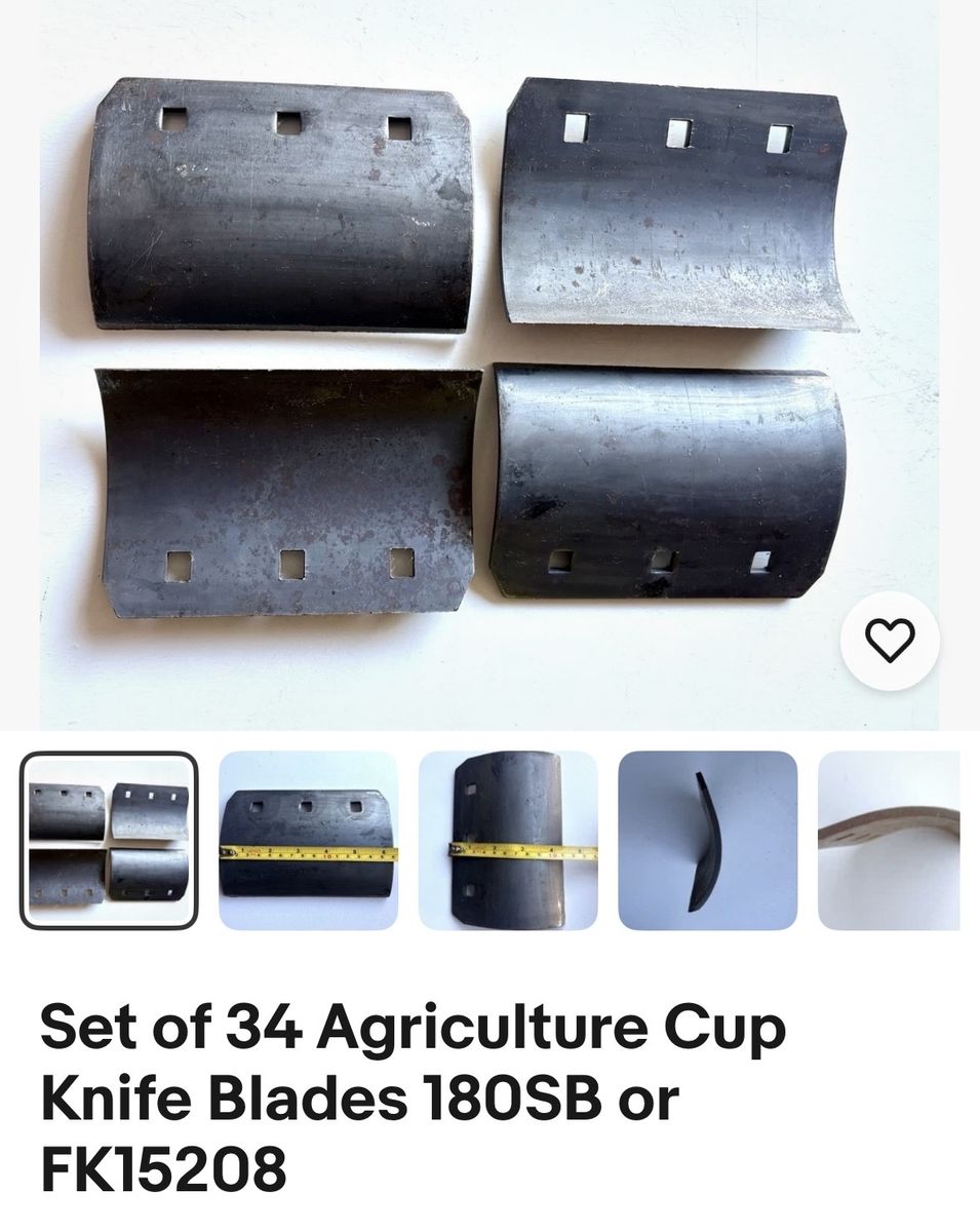 Set of 34 Agriculture Cup Knfe Blades