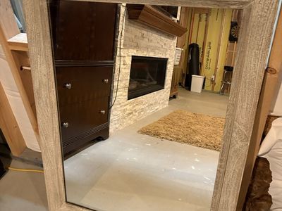 All wood mirror