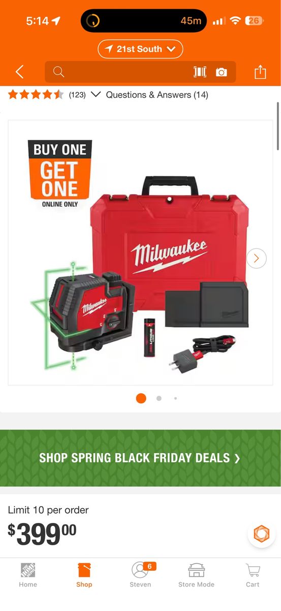 Brand New Milwauke Green Laser Kit