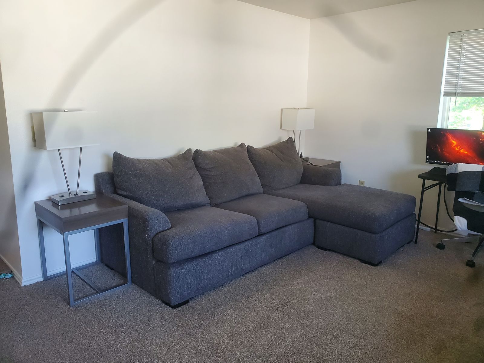 Sectional Couch and End Tables