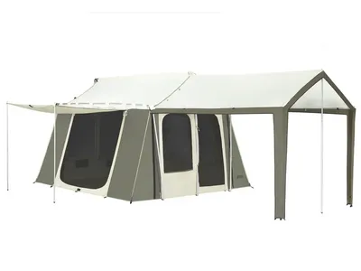 Kodiak Canvas Cabin 6-Person Canvas Tent w/Deluxe Awning Model 6133 Sz. 12x9'