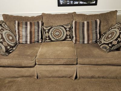 Couch with cushions