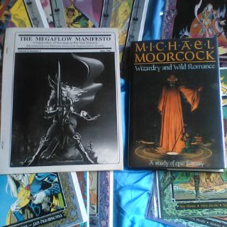 Moorcock books! 23 Elric comics, hardcover essays, etc.