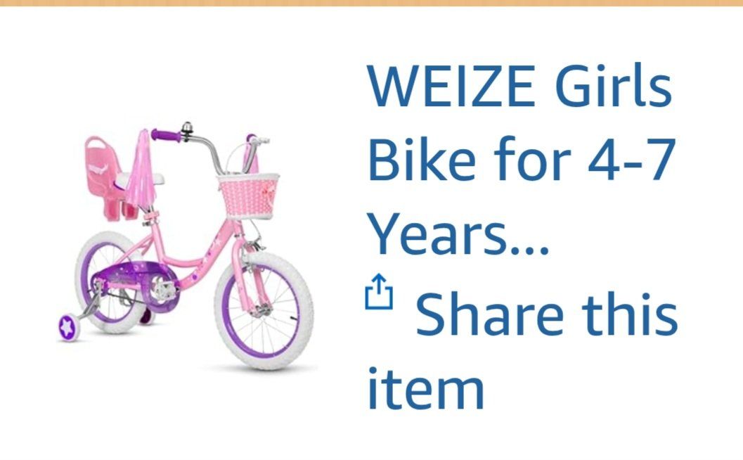 16" Girls bike