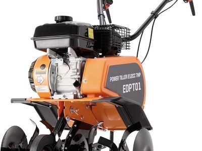 For rent Gas Tiller Cultivator, 7HP 212CC 4-Stroke Garden Tiller with Forward/Reverse