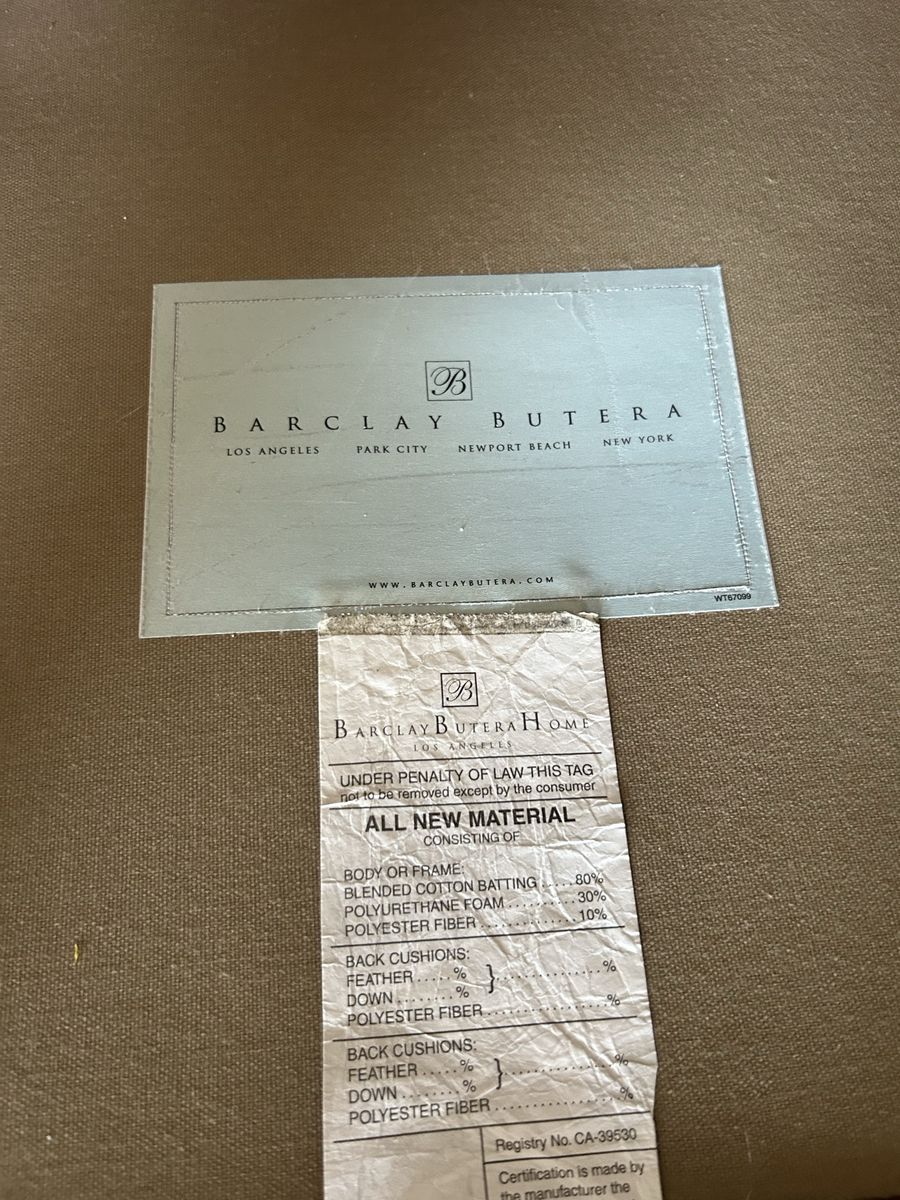 High End Barclay Butera Couch/Sofa