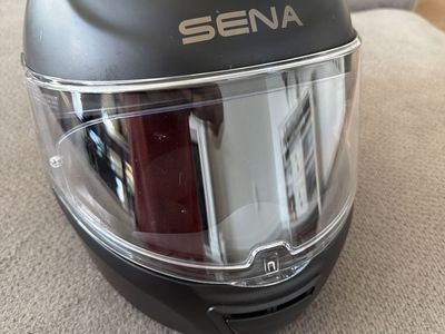 Sena Momentum INC Large Matte Black Full Face Smart Motorcycle Helmet DOT Certified